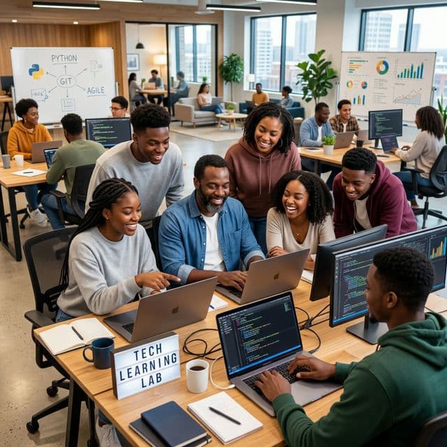 Students learning at Noetica-Tech Academy